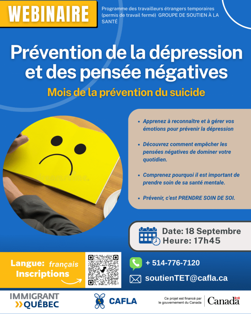 En Ligne Webinaire Prévention De La Dépression Et Des Pensée