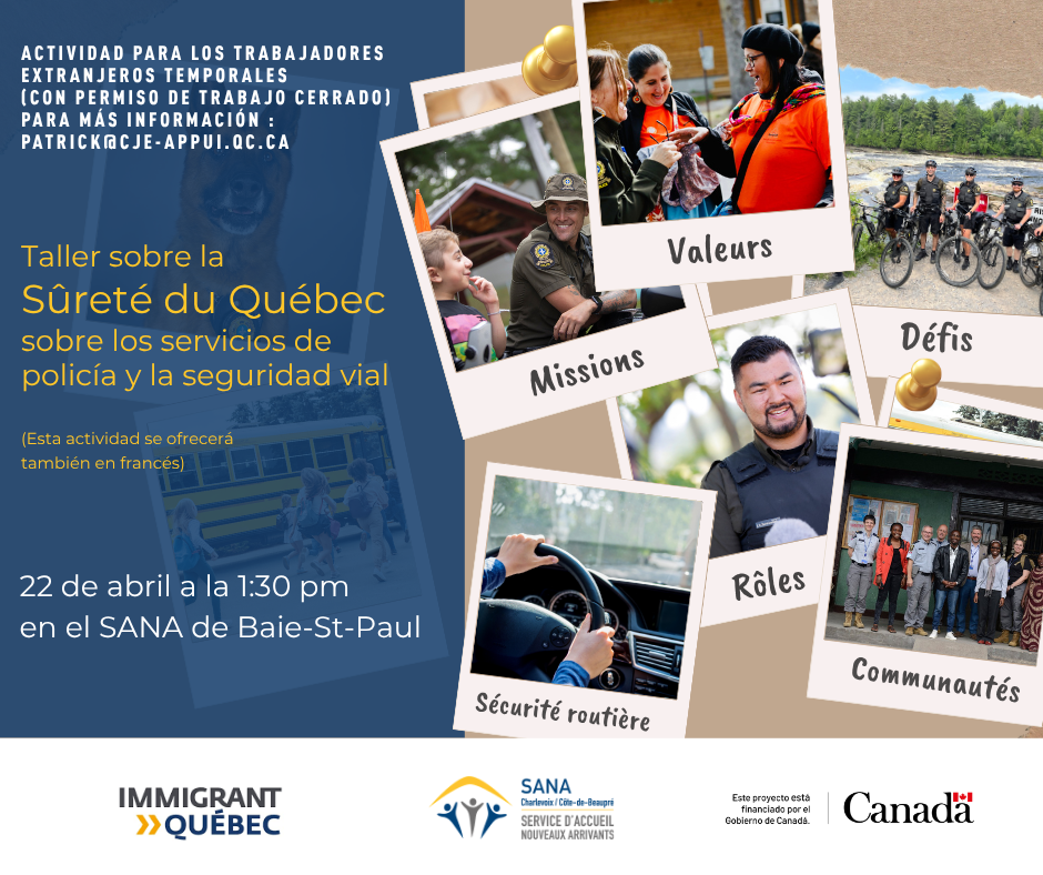 Visuel activité surete du Quebec Espanol